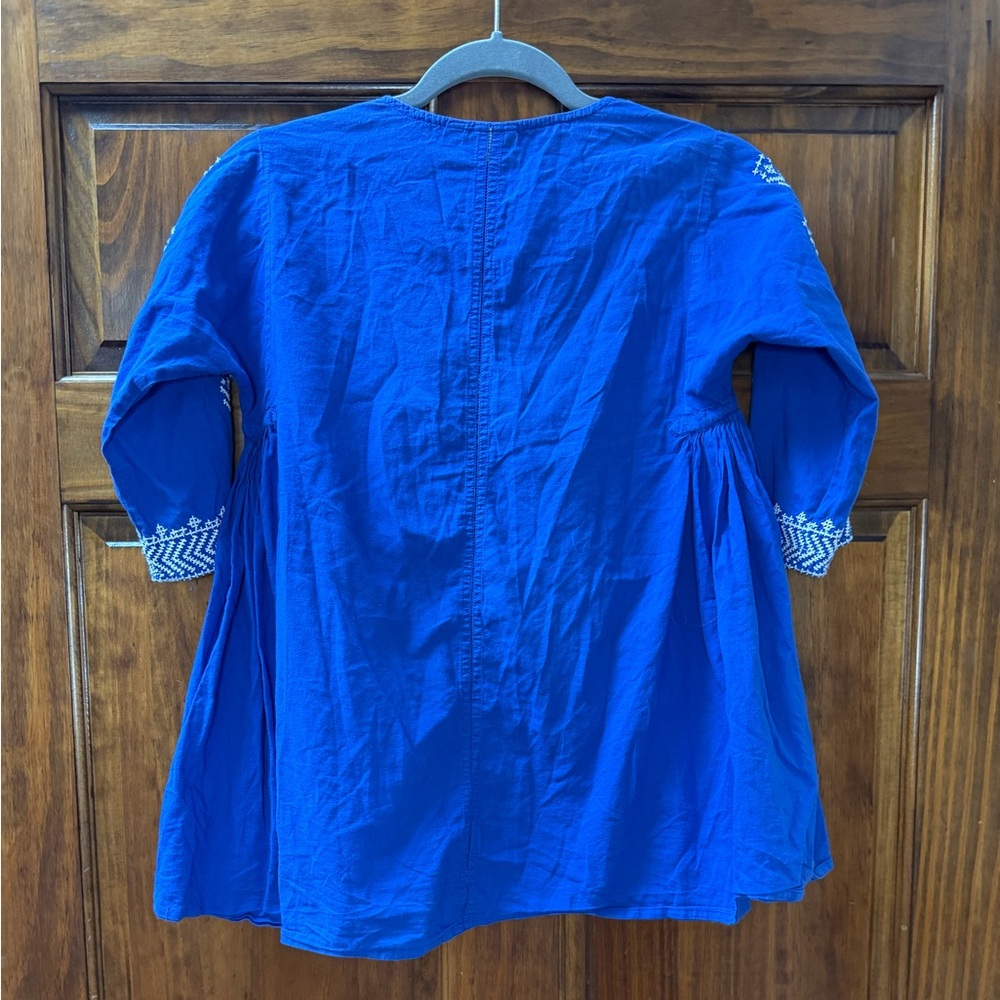 Roberta Roller Rabbit Blue and White Embroidered Blouse - Picture 2 of 3